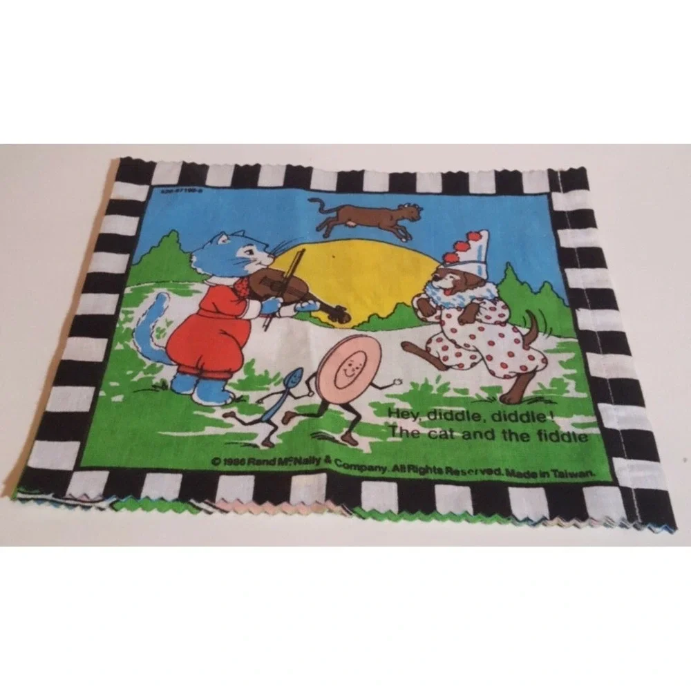 1986 Vintage The Real Mother Goose Cloth Book Rand McNally Humpty Dumpty